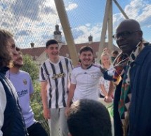 Weltmeister Lillian Thuram bei buntkicktgut Weltmeister Lillian Thuram bei buntkicktgut